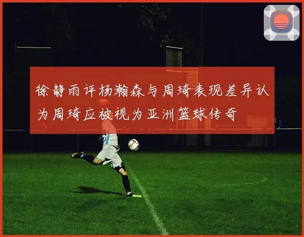 徐静雨评杨瀚森与周琦表现差异认为周琦应被视为亚洲篮球传奇